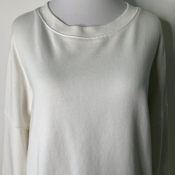 All Saints Women's White Wingan Enrico Long Sleeve Sweatshirt Size Medium - Picture 2 of 14